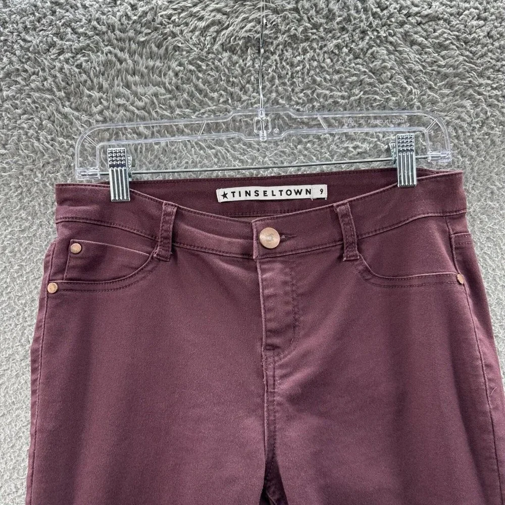 Tinseltown‎ Pants Juniors Size 9 Maroon Jeggings Juniors Size 9